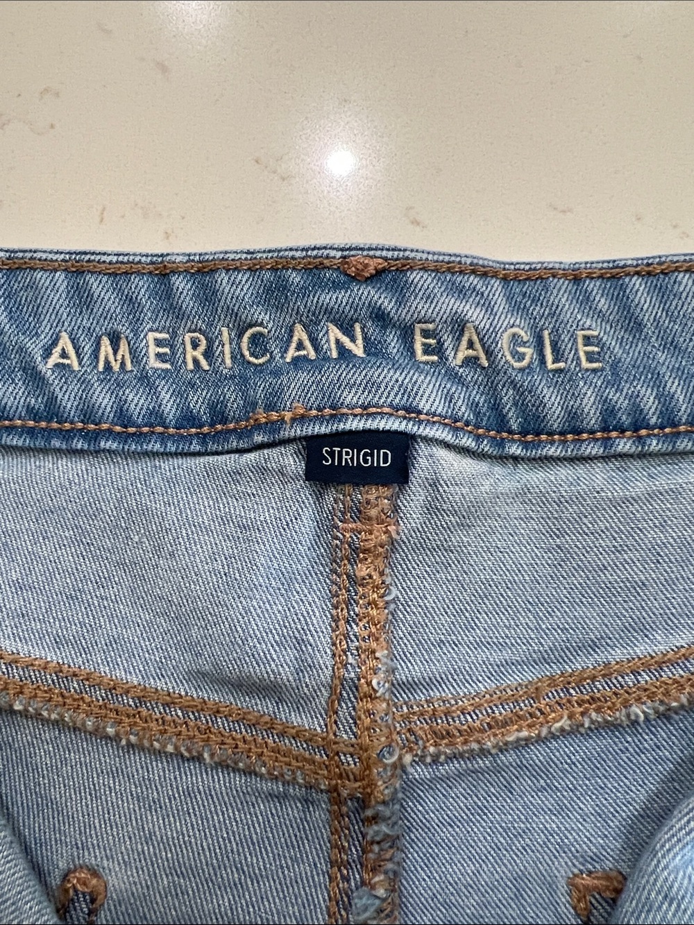 American Eagle Super High Rise Ultra Wide Leg Strigid Jeans 12 - Picture 8 of 15